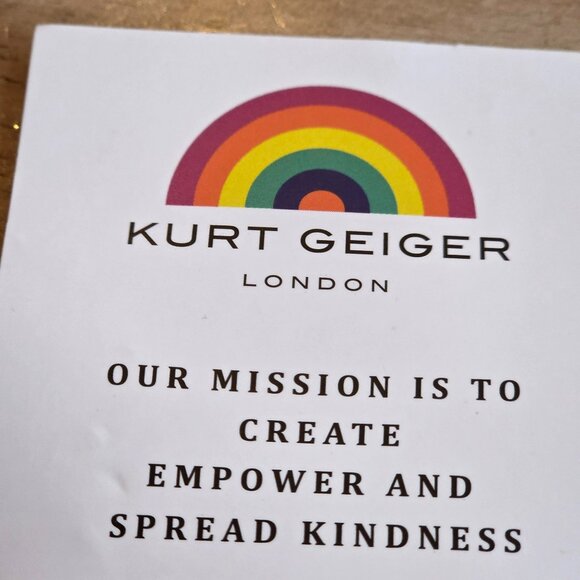 KURT GEIGER LONDON Rainbow Pavé Signature Eagle Cuff Bracelet in Gold Tone - Picture 2 of 4